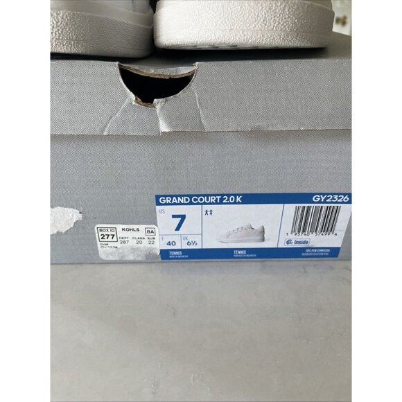 Girl's Athletic adidas Grand Court‎ 2.0 Sneaker Size 7 White NIB GY2326 - Picture 3 of 8